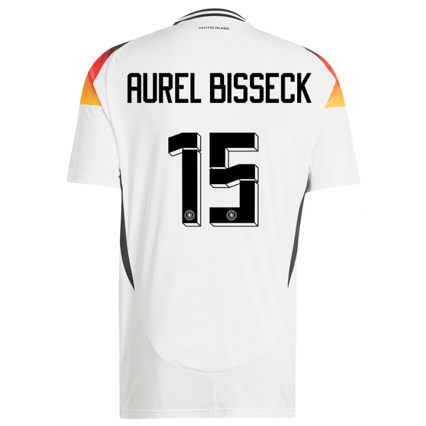 Kandiny Damen Deutschland Yann Aurel Bisseck #15 Weiß Heimtrikot Trikot 24-26 T-Shirt Österreich