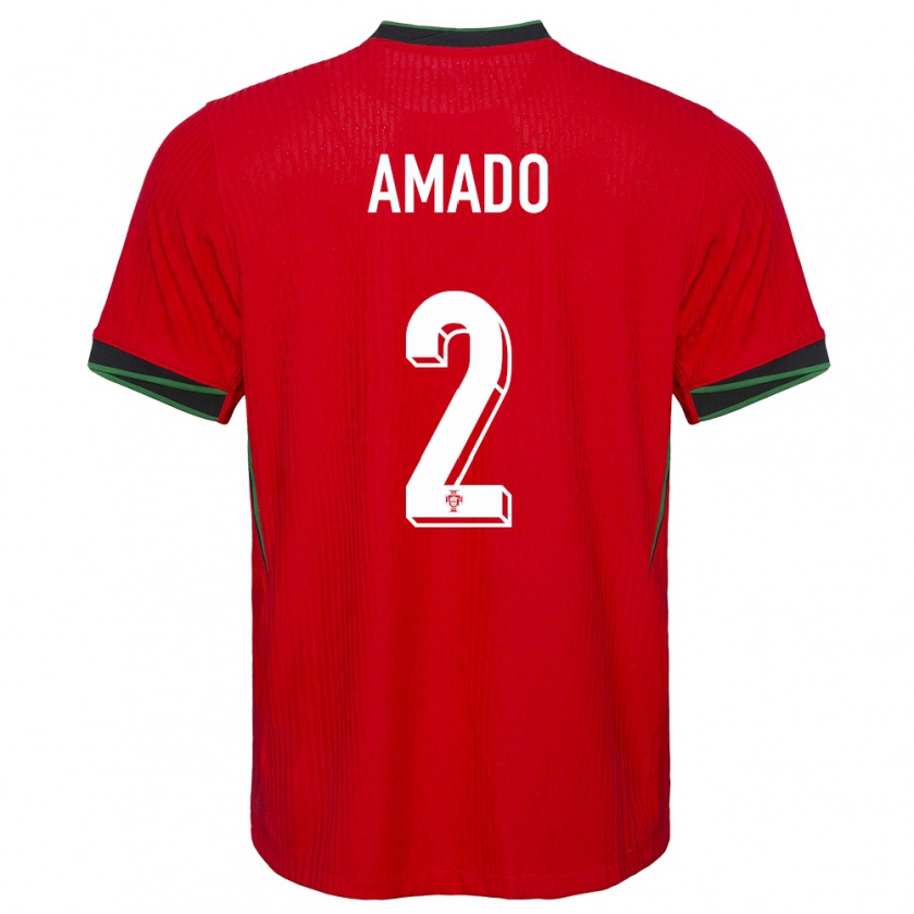 Kandiny Damen Portugal Catarina Amado #2 Rot Heimtrikot Trikot 24-26 T-Shirt Österreich