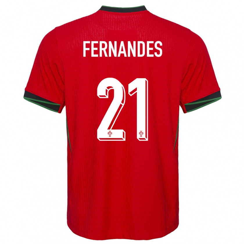 Kandiny Donna Maglia Portogallo Mateus Fernandes #21 Rosso Kit Gara Home 24-26 Maglietta