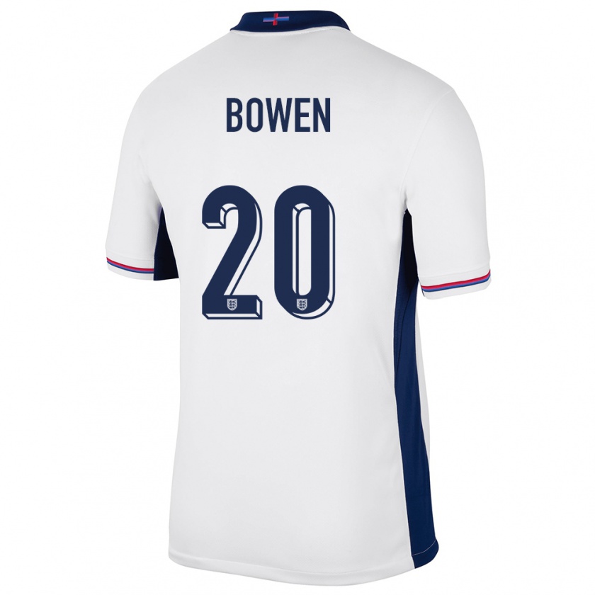 Kandiny Dames Engeland Jarrod Bowen #20 Wit Thuisshirt Thuistenue 24-26 T-Shirt