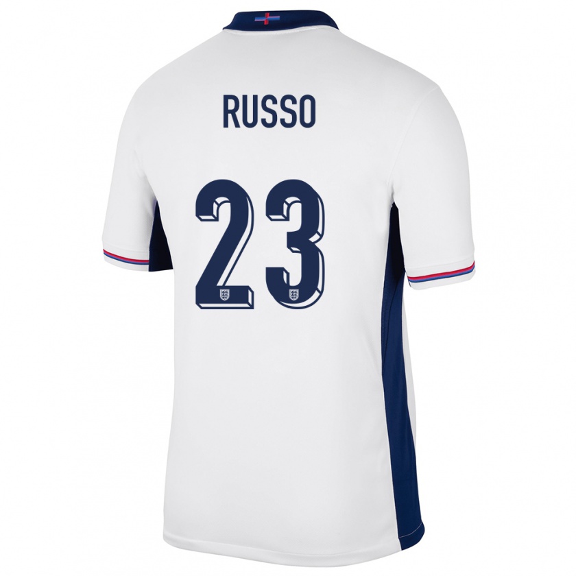 Kandiny Dames Engeland Alessia Russo #23 Wit Thuisshirt Thuistenue 24-26 T-Shirt