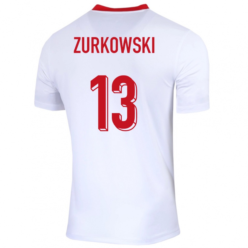 Kandiny Damen Polen Szymon Zurkowski #13 Weiß Heimtrikot Trikot 24-26 T-Shirt Österreich