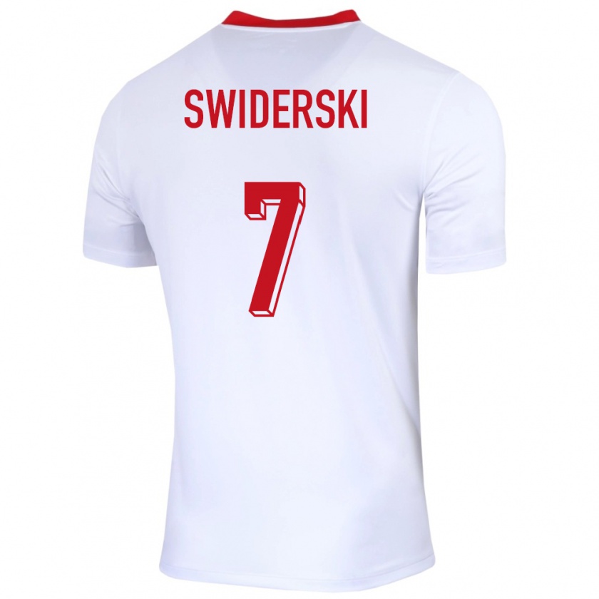 Kandiny Damen Polen Karol Swiderski #7 Weiß Heimtrikot Trikot 24-26 T-Shirt Österreich