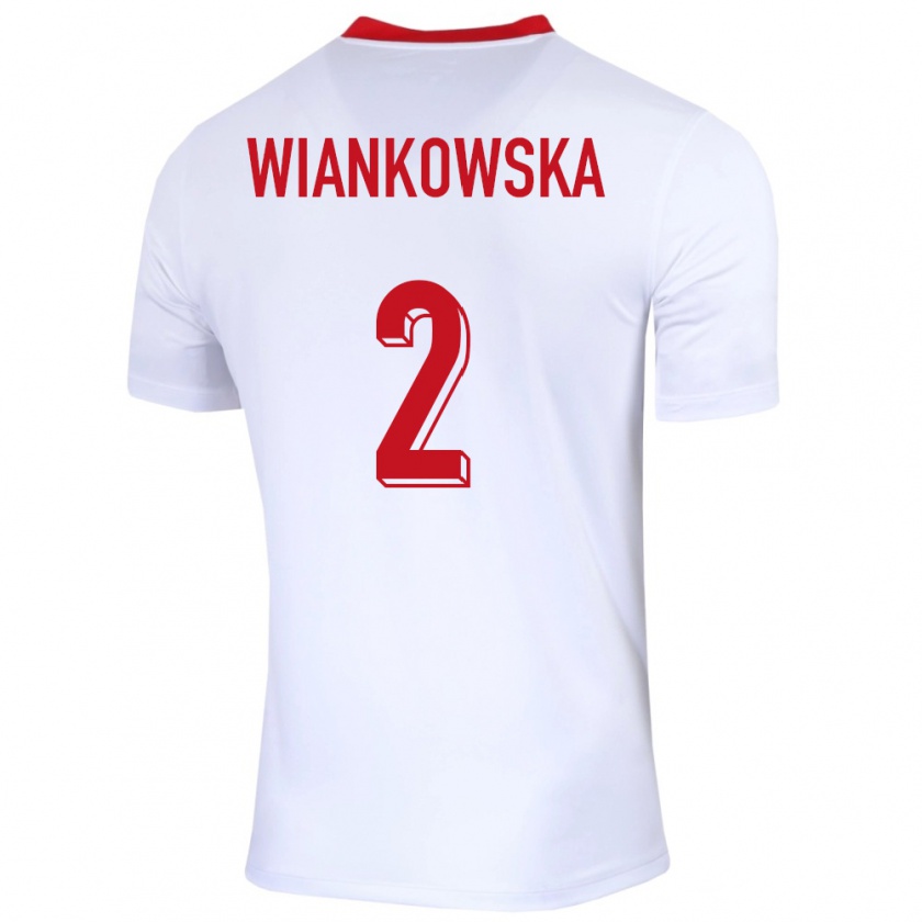 Kandiny Damen Polen Martyna Wiankowska #2 Weiß Heimtrikot Trikot 24-26 T-Shirt Österreich