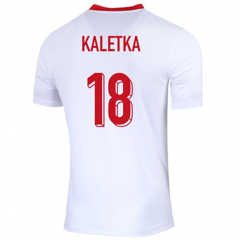 Kandiny Damen Polen Nikol Kaletka #18 Weiß Heimtrikot Trikot 24-26 T-Shirt Österreich