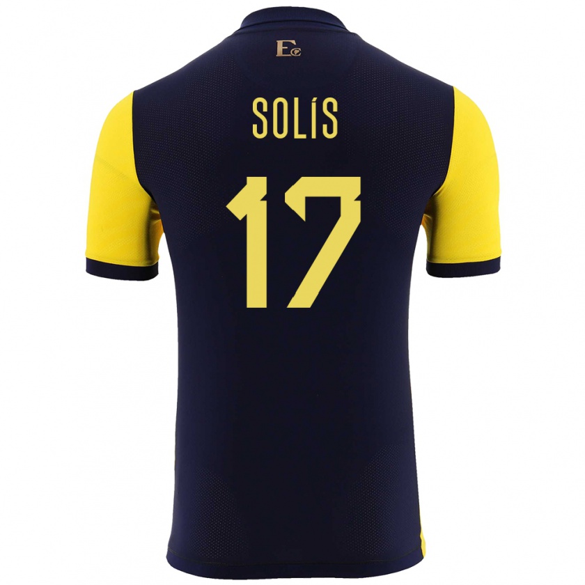 Kandiny Dames Ecuador Mathias Solis #17 Geel Thuisshirt Thuistenue 24-26 T-Shirt