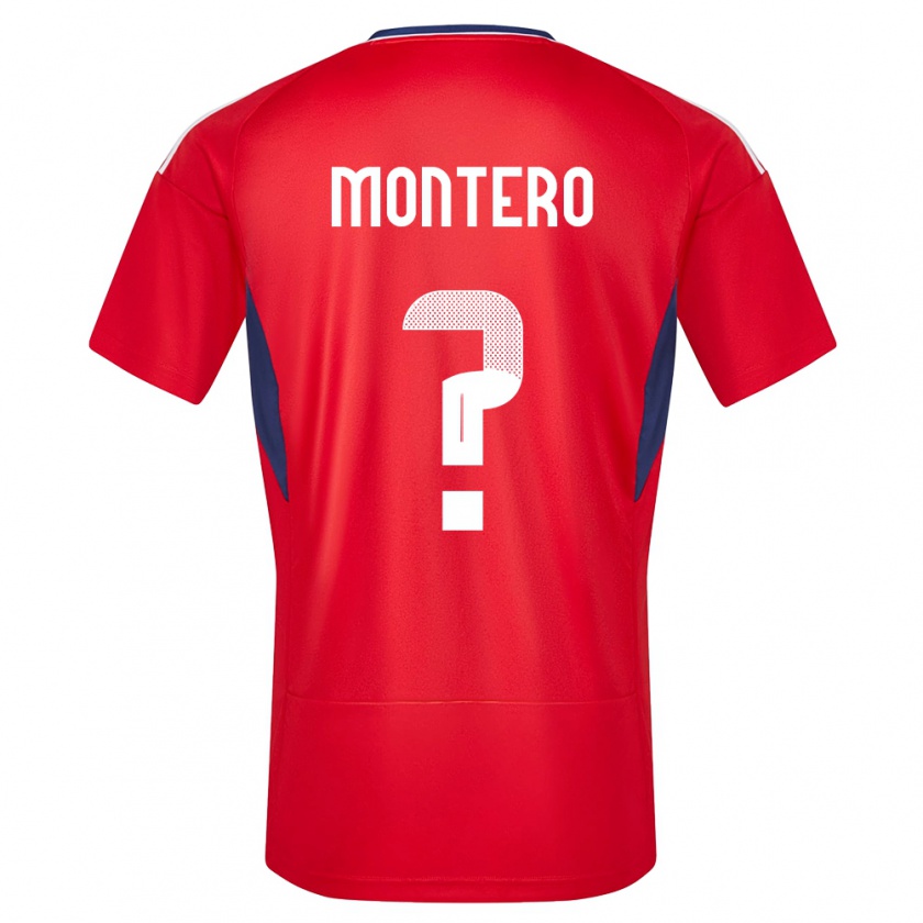 Kandiny Dames Costa Rica Claudio Montero #0 Rood Thuisshirt Thuistenue 24-26 T-Shirt België