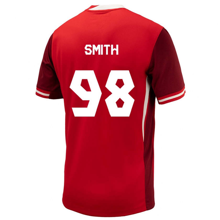 Kandiny Mujer Camiseta Canadá Olivia Smith #98 Rojo 1ª Equipación 24-26 La Camisa