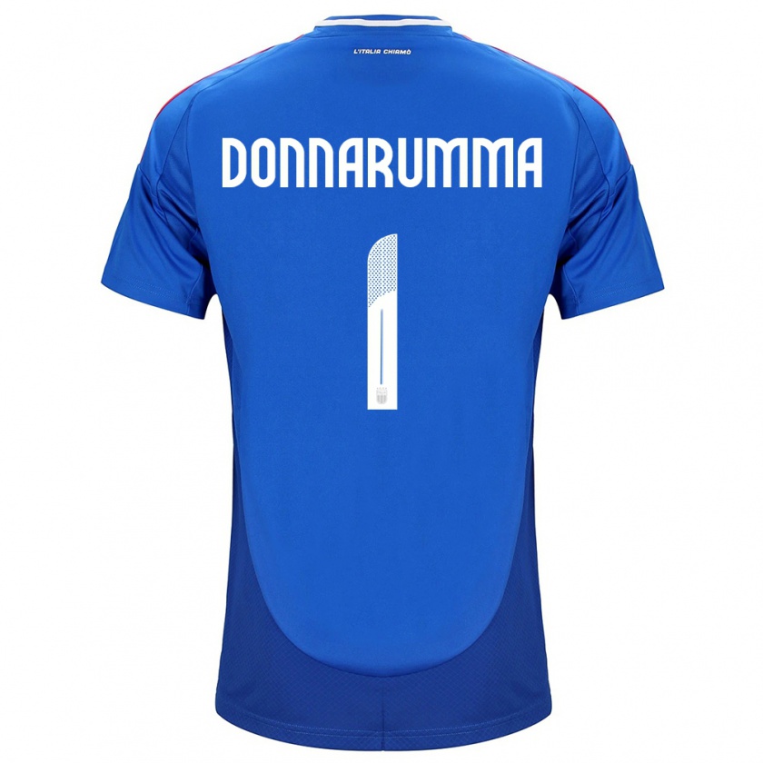 Kandiny Donna Maglia Italia Gianluigi Donnarumma #1 Blu Kit Gara Home 24-26 Maglietta