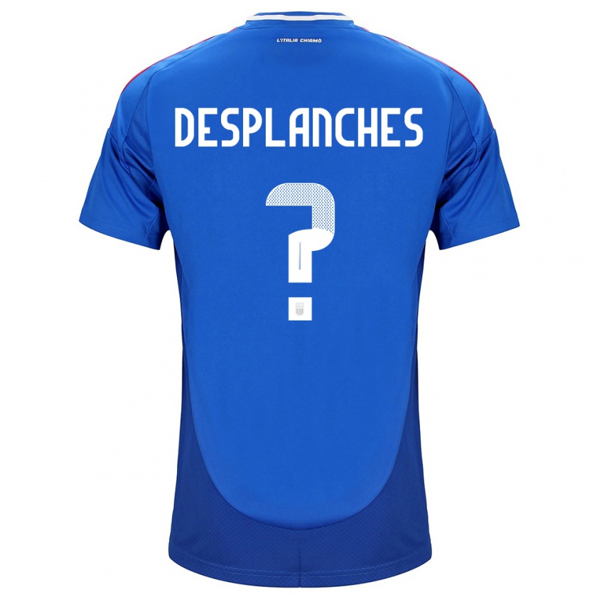 Kandiny Damen Italien Sebastiano Desplanches #0 Blau Heimtrikot Trikot 24-26 T-Shirt Österreich