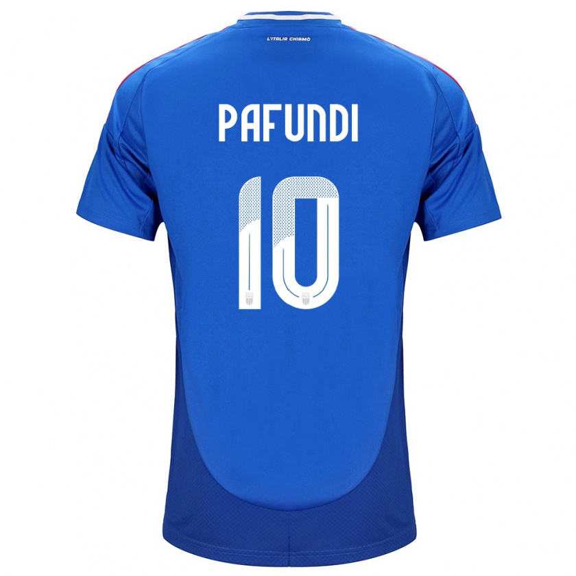 Kandiny Dames Italië Simone Pafundi #10 Blauw Thuisshirt Thuistenue 24-26 T-Shirt België