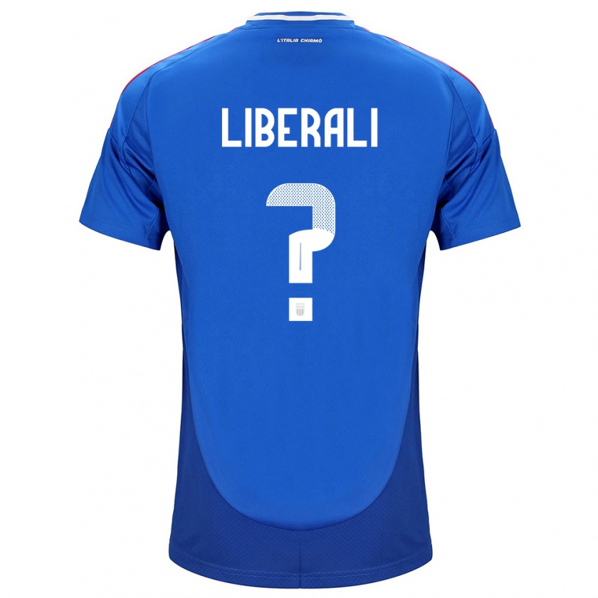 Kandiny Damen Italien Mattia Liberali #0 Blau Heimtrikot Trikot 24-26 T-Shirt Österreich