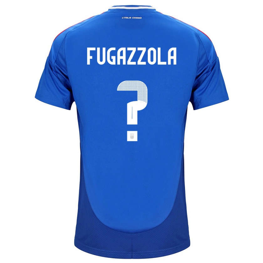 Kandiny Mujer Camiseta Italia Marcello Fugazzola #0 Azul 1ª Equipación 24-26 La Camisa