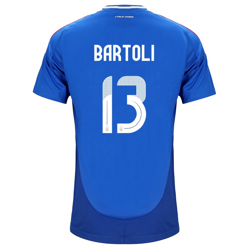 Kandiny Dames Italië Elisa Bartoli #13 Blauw Thuisshirt Thuistenue 24-26 T-Shirt België