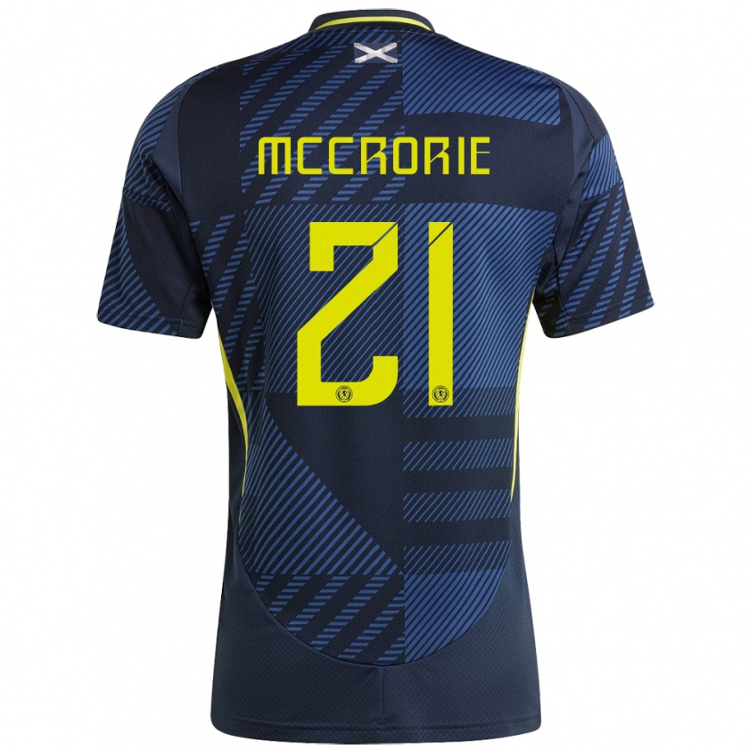 Kandiny Donna Maglia Scotland Robby Mccrorie #21 Blu Scuro Kit Gara Home 24-26 Maglietta