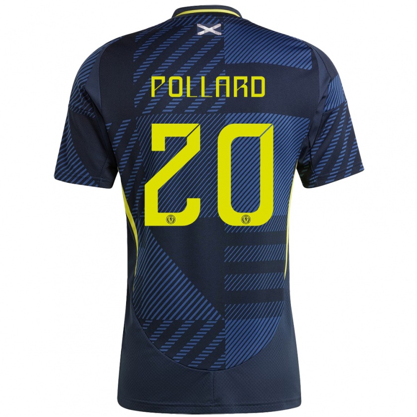 Kandiny Dames Schotland Lancelot Pollard #20 Donkerblauw Thuisshirt Thuistenue 24-26 T-Shirt België