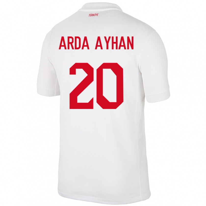 Kandiny Donna Maglia Turchia Murat Arda Ayhan #20 Bianco Kit Gara Home 24-26 Maglietta