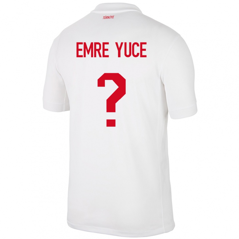 Kandiny Dames Turkije Yunus Emre Yüce #0 Wit Thuisshirt Thuistenue 24-26 T-Shirt