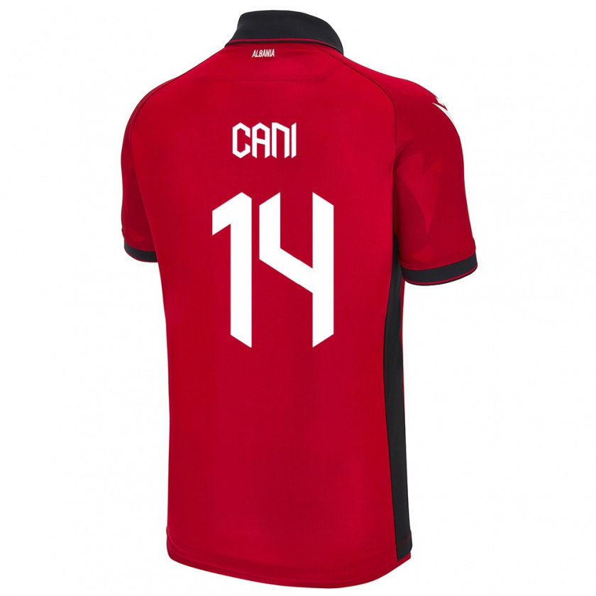 Kandiny Donna Maglia Albania Gabrian Cani #14 Rosso Kit Gara Home 24-26 Maglietta