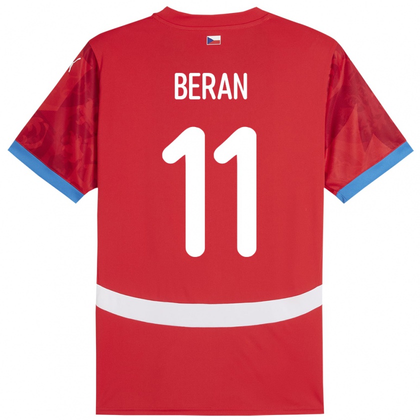 Kandiny Donna Maglia Cechia Stepan Beran #11 Rosso Kit Gara Home 24-26 Maglietta