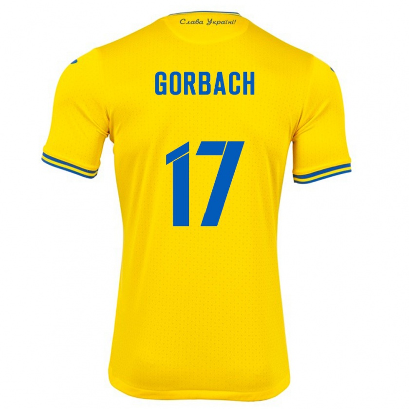 Kandiny Dames Oekraïne Igor Gorbach #17 Geel Thuisshirt Thuistenue 24-26 T-Shirt België