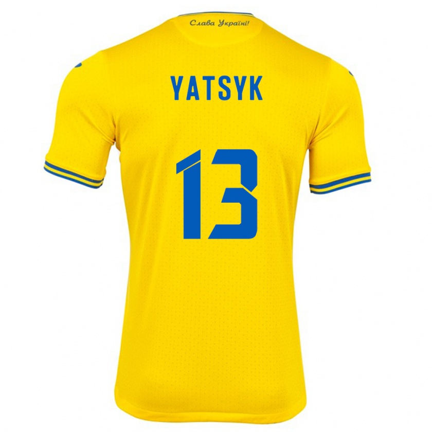 Kandiny Damen Ukraine Oleksandr Yatsyk #13 Gelb Heimtrikot Trikot 24-26 T-Shirt Österreich