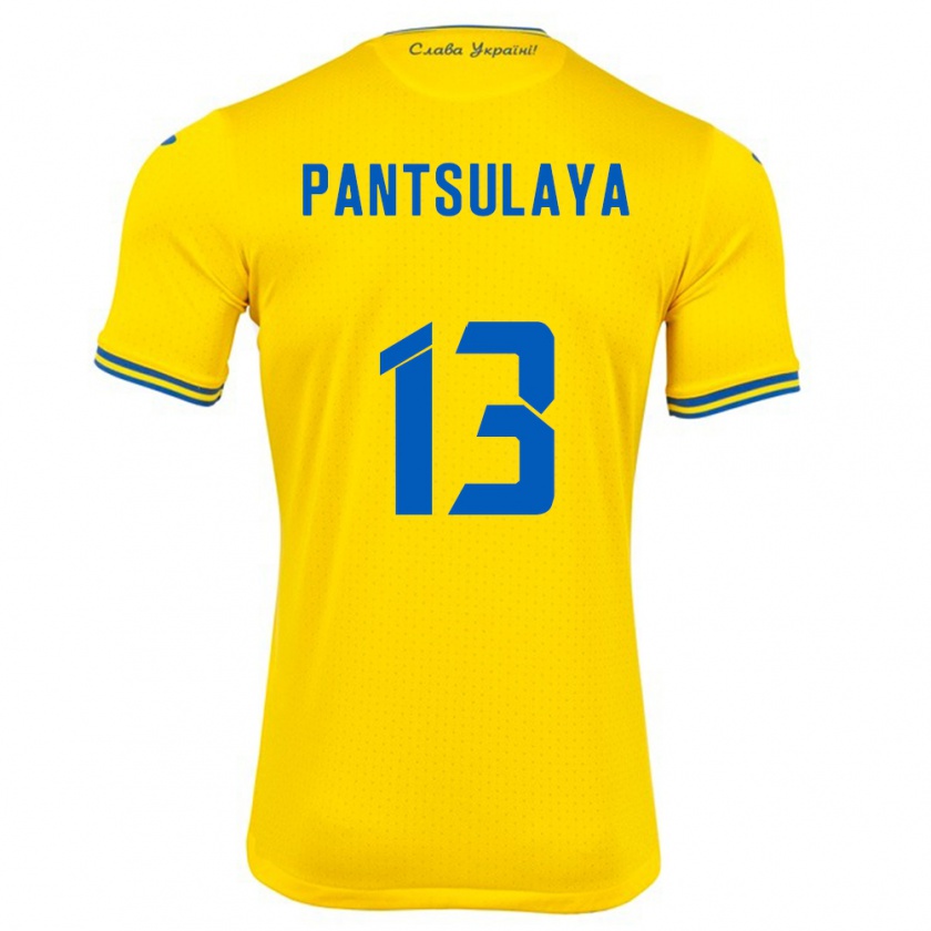 Kandiny Damen Ukraine Natiya Pantsulaya #13 Gelb Heimtrikot Trikot 24-26 T-Shirt Österreich