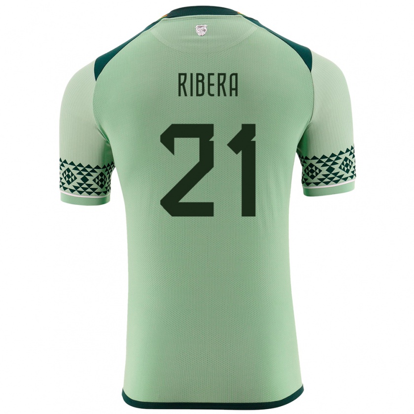 Kandiny Dames Bolivia Daniel Ribera #21 Licht Groen Thuisshirt Thuistenue 24-26 T-Shirt