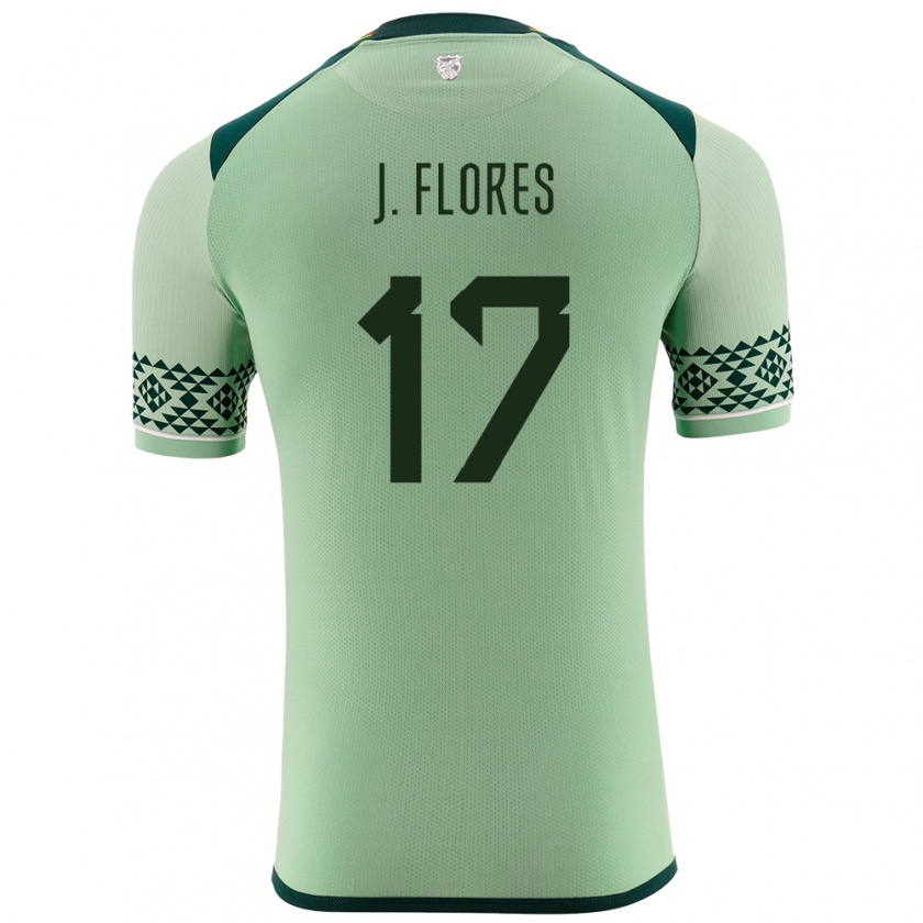 Kandiny Mujer Camiseta Bolivia José Flores #17 Verde Claro 1ª Equipación 24-26 La Camisa México