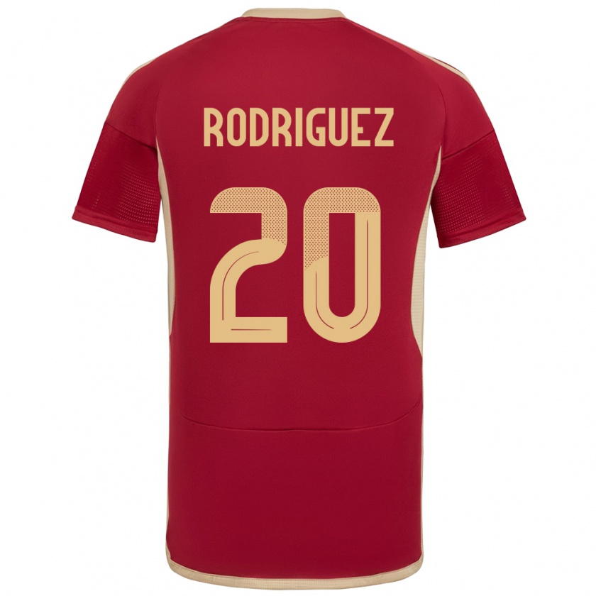 Kandiny Mujer Camiseta Venezuela Dayana Rodríguez #20 Borgoña 1ª Equipación 24-26 La Camisa