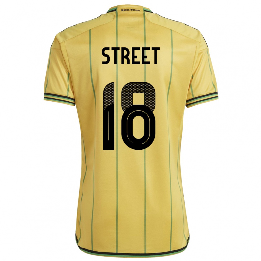 Kandiny Dames Jamaica Sydnie Street #18 Geel Thuisshirt Thuistenue 24-26 T-Shirt