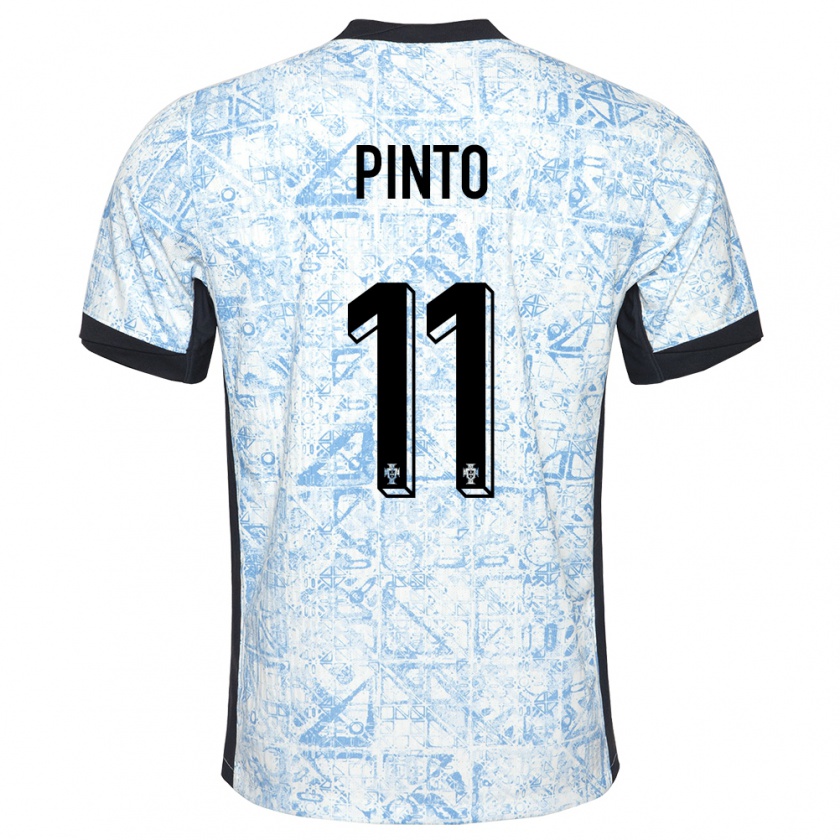 Kandiny Damen Portugal Tatiana Pinto #11 Cremeblau Auswärtstrikot Trikot 24-26 T-Shirt Österreich