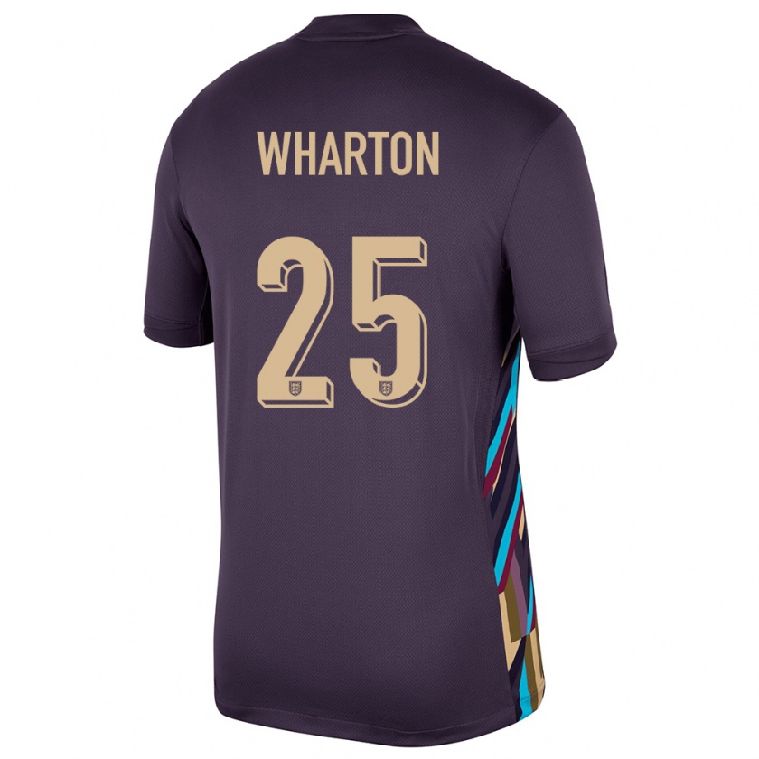 Kandiny Donna Maglia Inghilterra Adam Wharton #25 Uvetta Scura Kit Gara Away 24-26 Maglietta