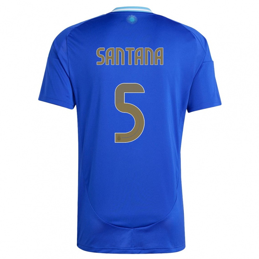 Kandiny Dames Argentinië Vanesa Santana #5 Blauw Uitshirt Uittenue 24-26 T-Shirt België