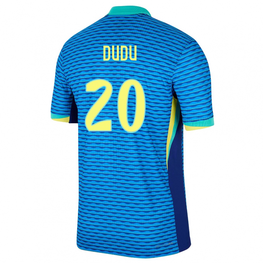 Kandiny Donna Maglia Brasile Dudu #20 Blu Kit Gara Away 24-26 Maglietta