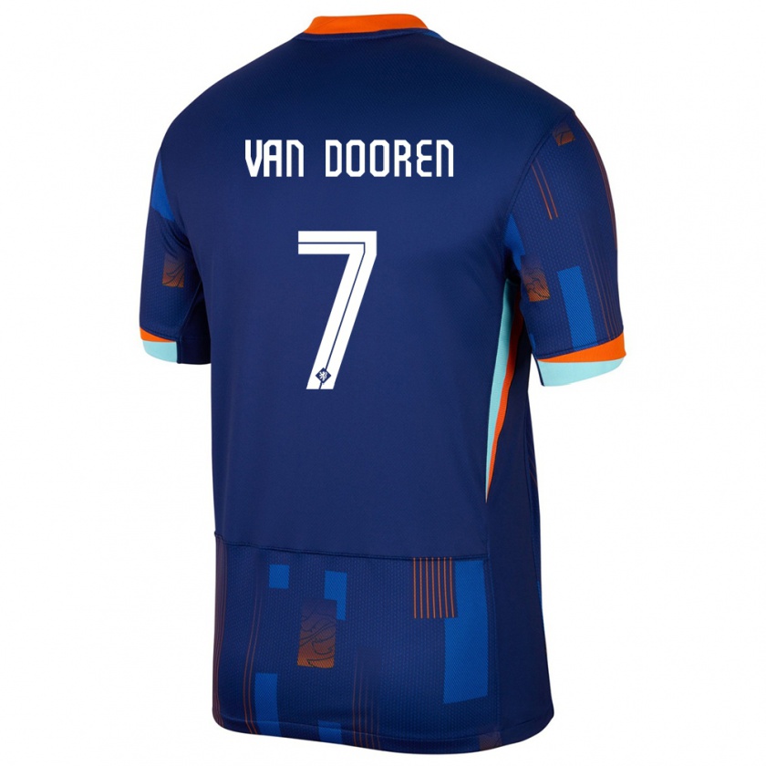 Kandiny Dames Nederland Kayleigh Van Dooren #7 Blauw Uitshirt Uittenue 24-26 T-Shirt België