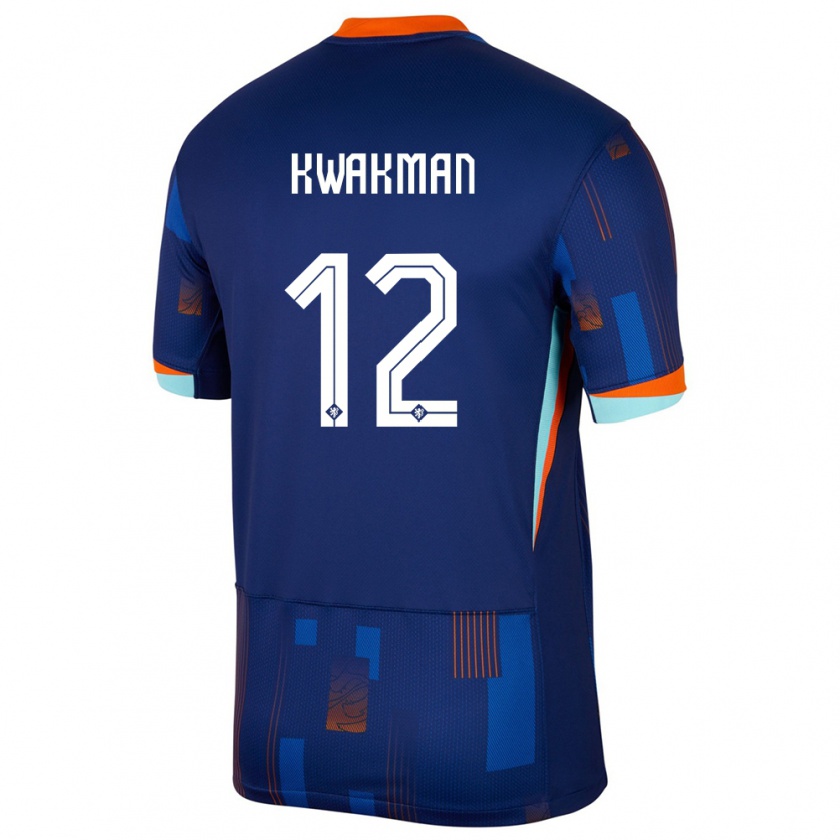 Kandiny Damen Niederlande Dave Kwakman #12 Blau Auswärtstrikot Trikot 24-26 T-Shirt Österreich