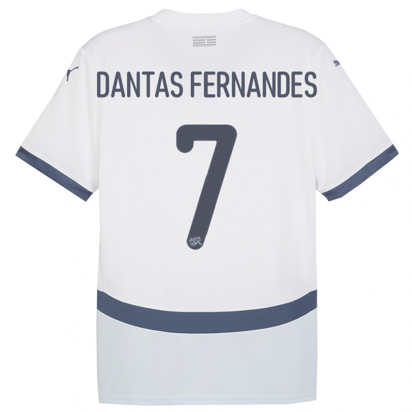 Kandiny Dames Zwitserland Ronaldo Dantas Fernandes #7 Wit Uitshirt Uittenue 24-26 T-Shirt België