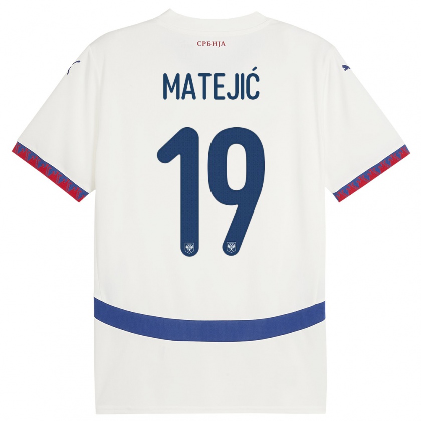 Kandiny Donna Maglia Serbia Nina Matejic #19 Bianco Kit Gara Away 24-26 Maglietta