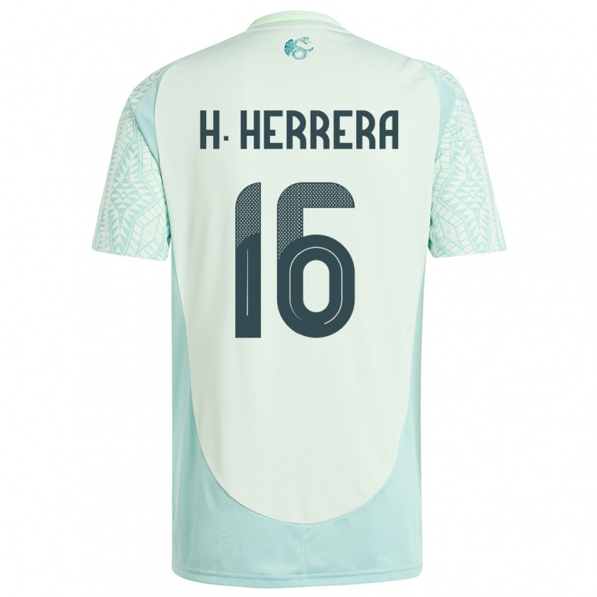 Kandiny Damen Mexiko Hector Herrera #16 Leinengrün Auswärtstrikot Trikot 24-26 T-Shirt Österreich