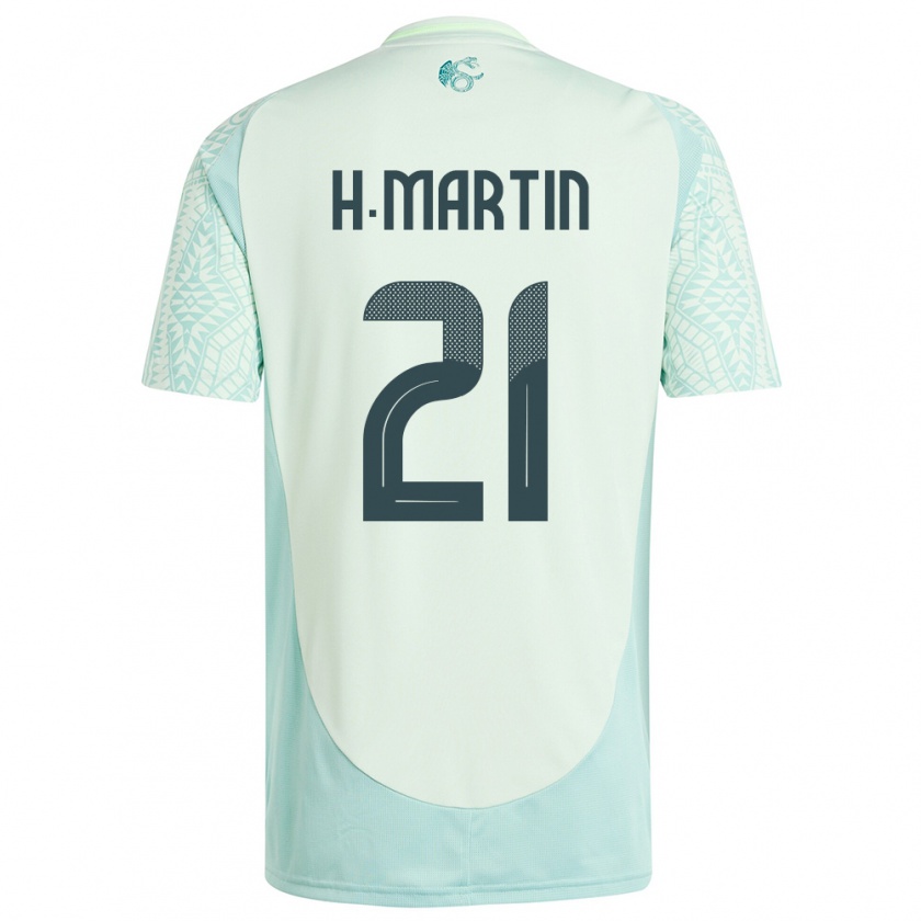 Kandiny Donna Maglia Messico Henry Martin #21 Lino Verde Kit Gara Away 24-26 Maglietta