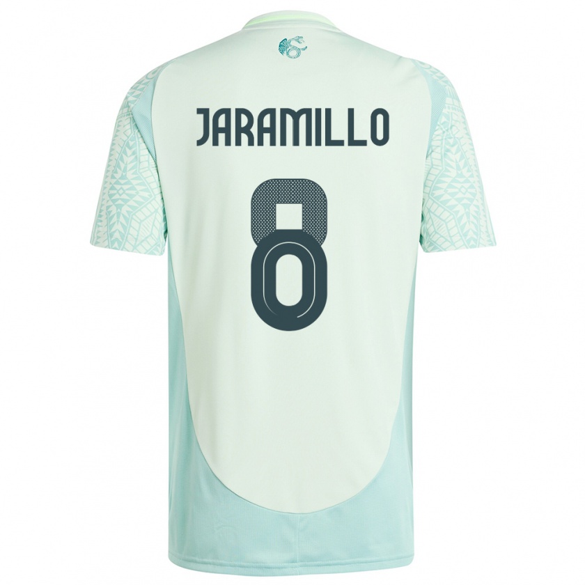 Kandiny Donna Maglia Messico Carolina Jaramillo #8 Lino Verde Kit Gara Away 24-26 Maglietta