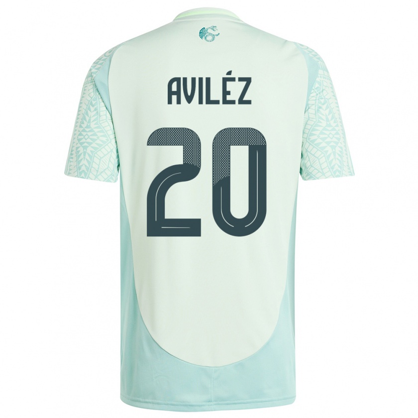 Kandiny Donna Maglia Messico Aylin Avilez #20 Lino Verde Kit Gara Away 24-26 Maglietta