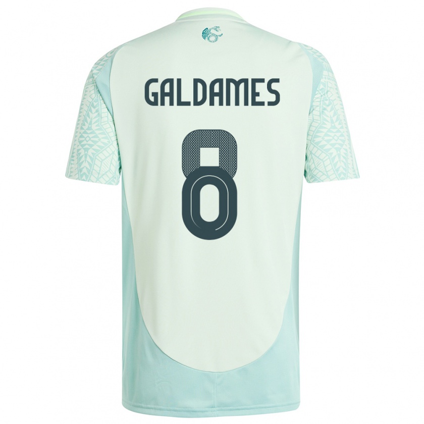 Kandiny Donna Maglia Messico Benjamin Galdames #8 Lino Verde Kit Gara Away 24-26 Maglietta