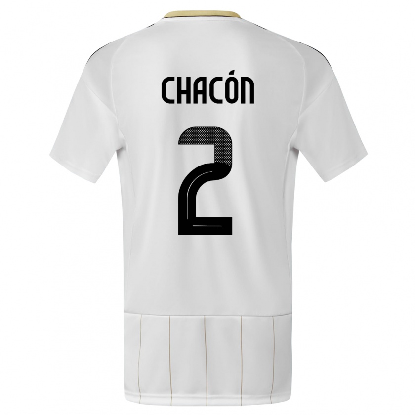 Kandiny Donna Maglia Costa Rica Daniel Chacon #2 Bianco Kit Gara Away 24-26 Maglietta