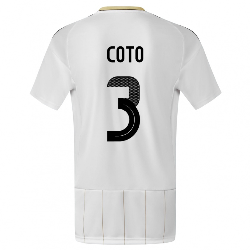 Kandiny Damen Costa Rica Maria Coto #3 Weiß Auswärtstrikot Trikot 24-26 T-Shirt Österreich