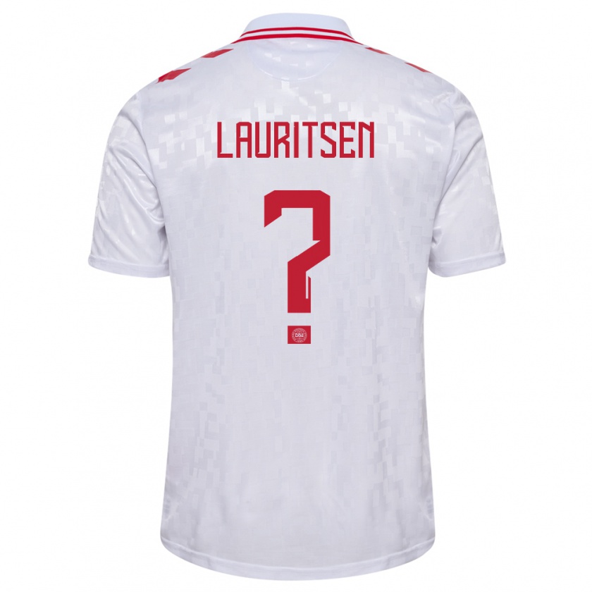 Kandiny Damen Dänemark Mads Lauritsen #0 Weiß Auswärtstrikot Trikot 24-26 T-Shirt Österreich