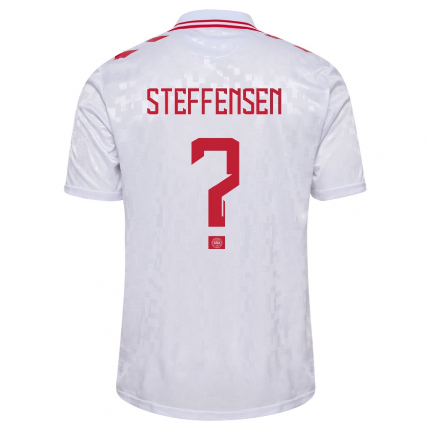 Kandiny Damen Dänemark Mark Steffensen #0 Weiß Auswärtstrikot Trikot 24-26 T-Shirt Österreich