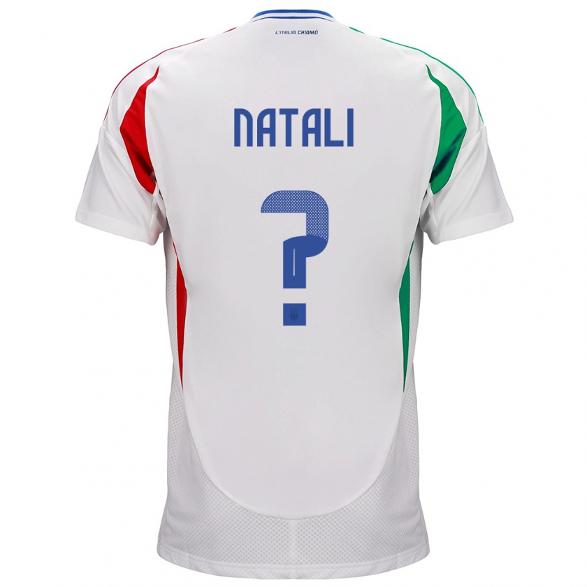 Kandiny Donna Maglia Italia Andrea Natali #0 Bianco Kit Gara Away 24-26 Maglietta