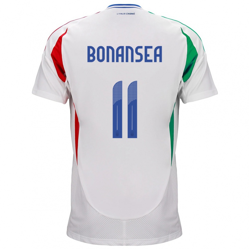 Kandiny Donna Maglia Italia Barbara Bonansea #11 Bianco Kit Gara Away 24-26 Maglietta